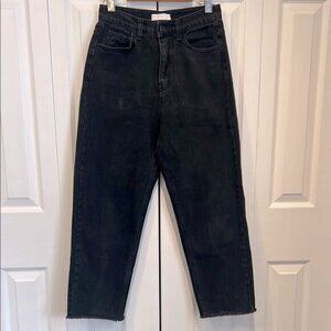 Oak & Fort Black High Rise Ankle Length Jeans Size M